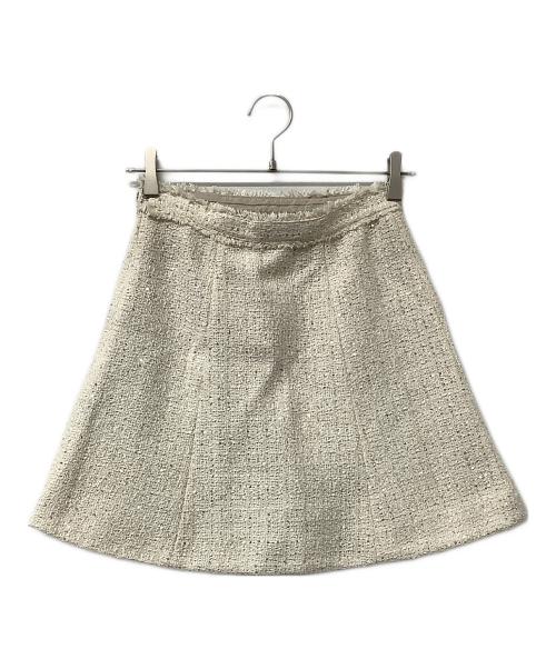 Snidel（スナイデル）Snidel (スナイデル) ミニスカート ツイードミニスカート アイボリーの古着・服飾アイテム
