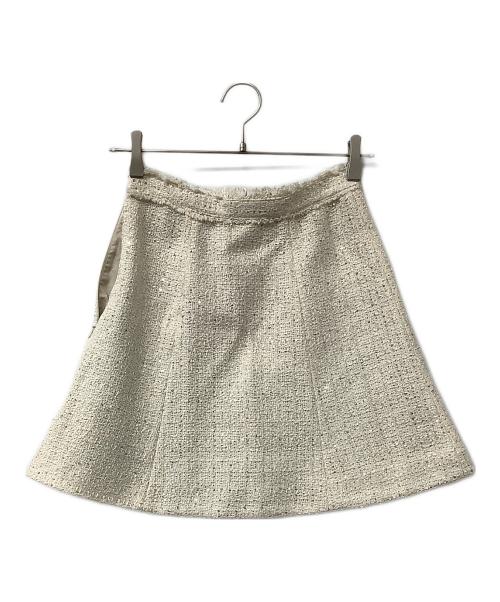 Snidel（スナイデル）Snidel (スナイデル) ミニスカート ツイードミニスカート アイボリーの古着・服飾アイテム