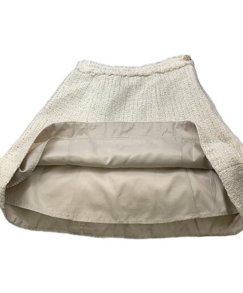 Snidel（スナイデル）Snidel (スナイデル) ミニスカート ツイードミニスカート アイボリーの古着・服飾アイテム