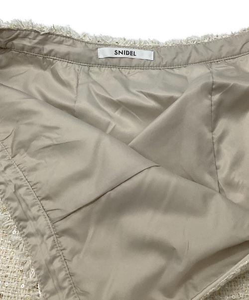 Snidel（スナイデル）Snidel (スナイデル) ミニスカート ツイードミニスカート アイボリーの古着・服飾アイテム