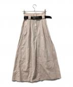 Snidelスナイデル）の古着「スリットスカート チノワイドスカート」｜ピンク