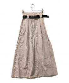 Snidel（スナイデル）の古着「スリットスカート チノワイドスカート」｜ピンク