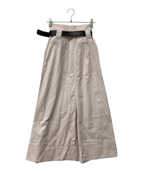 Snidel（スナイデル）Snidel (スナイデル) スリットスカート チノワイドスカート ピンクの古着・服飾アイテム