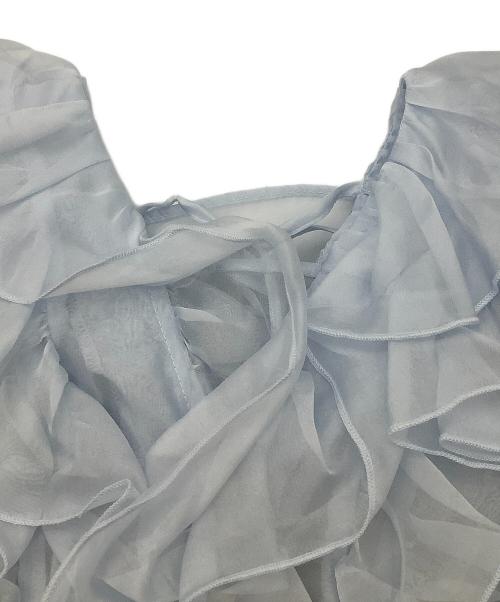 Snidel（スナイデル）Snidel (スナイデル) ノースリーブブラウス ノースリフリルブラウス スカイブルー サイズ:Fの古着・服飾アイテム