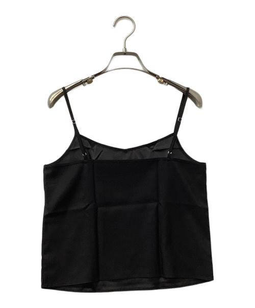 Snidel（スナイデル）Snidel (スナイデル) ノースリーブブラウス ノースリフリルブラウス ブラック サイズ:Fの古着・服飾アイテム