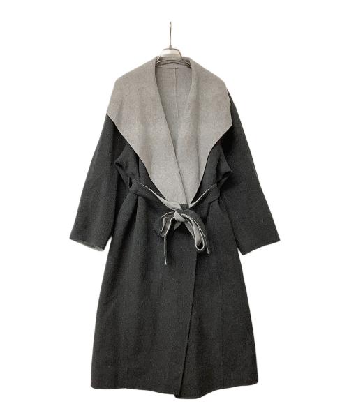 FRAY ID（フレイ アイディー）FRAY ID (フレイ アイディー) コート リバーロングコート ブラック×グレー サイズ:1の古着・服飾アイテム