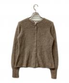 FRAY IDフレイ アイディー）の古着「厚手カーディガン FOXカシミアペプラムカーディガン」｜ブラウン