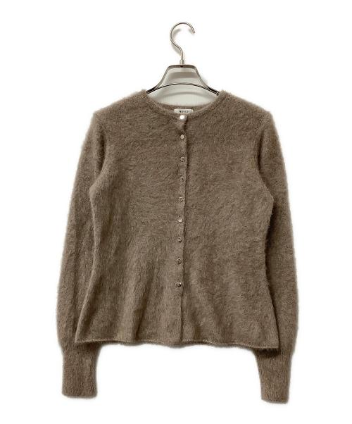 FRAY ID（フレイ アイディー）FRAY ID (フレイ アイディー) 厚手カーディガン FOXカシミアペプラムカーディガン ブラウン サイズ:Fの古着・服飾アイテム