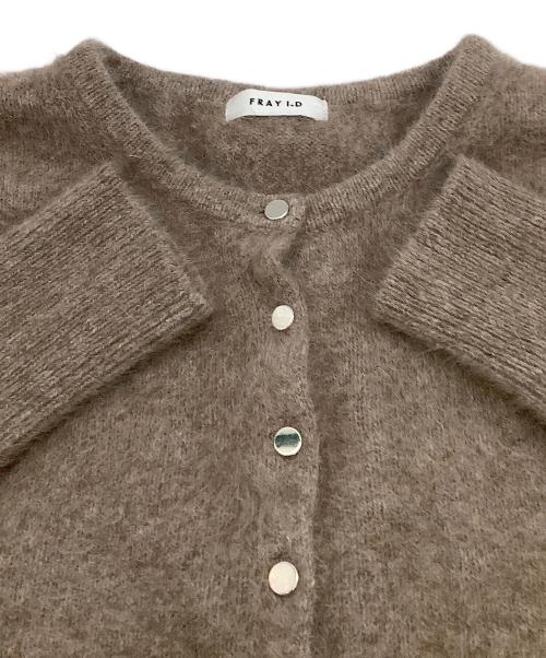 FRAY ID（フレイ アイディー）FRAY ID (フレイ アイディー) 厚手カーディガン FOXカシミアペプラムカーディガン ブラウン サイズ:Fの古着・服飾アイテム