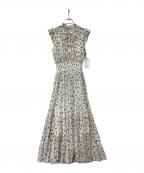 Snidelスナイデル）の古着「ノースリーブワンピース Sustainable20周年プリントワンピース」｜ホワイト×ブルー