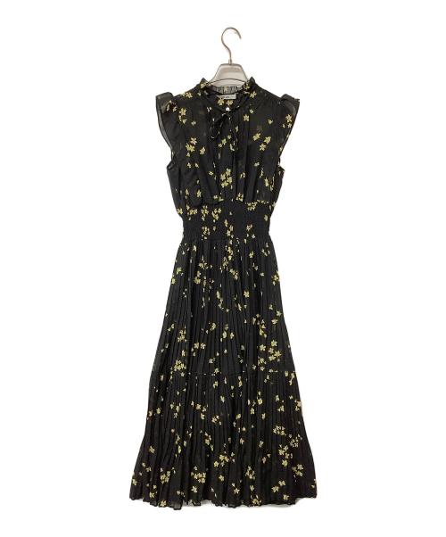 Snidel（スナイデル）Snidel (スナイデル) ノースリーブワンピース Sustainable20周年プリントワンピース ブラック×イエロー サイズ:1の古着・服飾アイテム