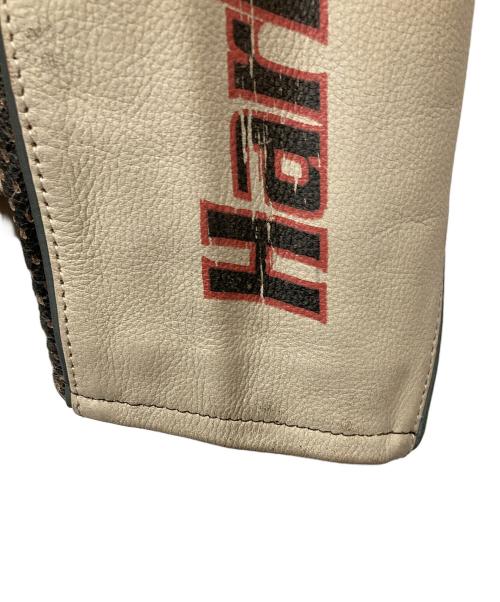 HARLEY-DAVIDSON（ハーレーダビッドソン）HARLEY-DAVIDSON (ハーレーダビッドソン) レザージャケット ベージュ×ブラック サイズ:Mの古着・服飾アイテム