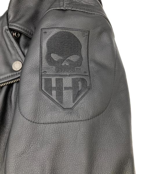HARLEY-DAVIDSON（ハーレーダビッドソン）HARLEY-DAVIDSON (ハーレーダビッドソン) ライダースジャケット ブラック サイズ:Mの古着・服飾アイテム