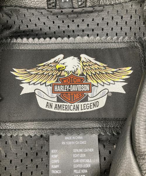 HARLEY-DAVIDSON（ハーレーダビッドソン）HARLEY-DAVIDSON (ハーレーダビッドソン) ライダースジャケット ブラック サイズ:Mの古着・服飾アイテム