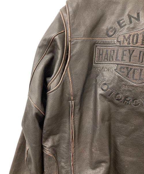 HARLEY-DAVIDSON（ハーレーダビッドソン）HARLEY-DAVIDSON (ハーレーダビッドソン) レザージャケット ブラック サイズ:Lの古着・服飾アイテム