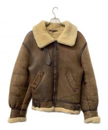 Orchard M/C（オーチャード）の古着「B-6ジャケット RAGLAN SHEEPSKIN JACKET」｜ブラウン