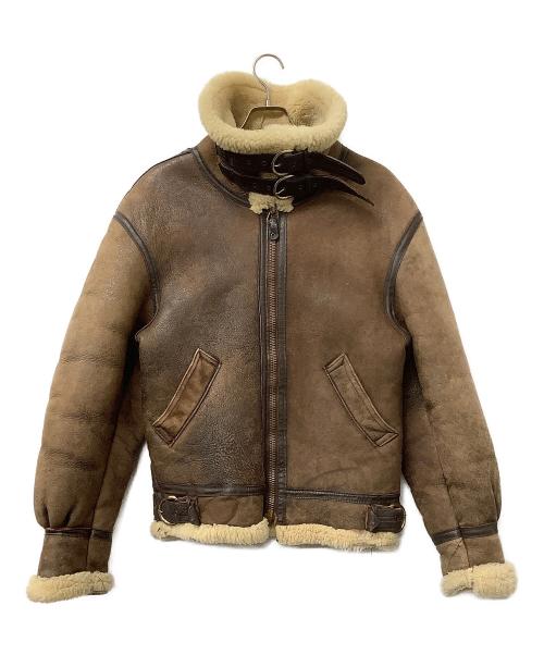 Orchard M/C（オーチャード）Orchard M/C (オーチャード) B-6ジャケット RAGLAN SHEEPSKIN JACKET ブラウン サイズ:36の古着・服飾アイテム