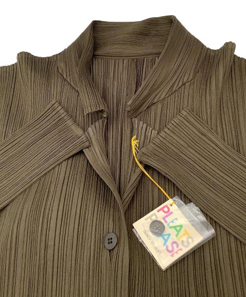 PLEATS PLEASE（プリーツプリーズ）PLEATS PLEASE (プリーツプリーズ) 長袖ワンピース プリーツワンピース ブラウン サイズ:3の古着・服飾アイテム