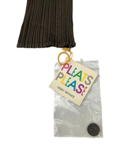PLEATS PLEASE（プリーツプリーズ）PLEATS PLEASE (プリーツプリーズ) 長袖ワンピース プリーツワンピース ブラウン サイズ:3の古着・服飾アイテム
