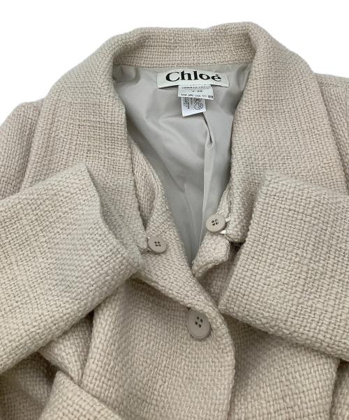 Chloe（クロエ）Chloe (クロエ) コート ツイードコート ベージュ サイズ:36の古着・服飾アイテム