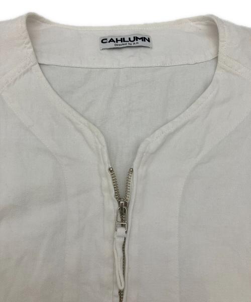 CAHLUMN（カウラム）CAHLUMN (カウラム) 半袖シャツ ホワイト サイズ:Mの古着・服飾アイテム