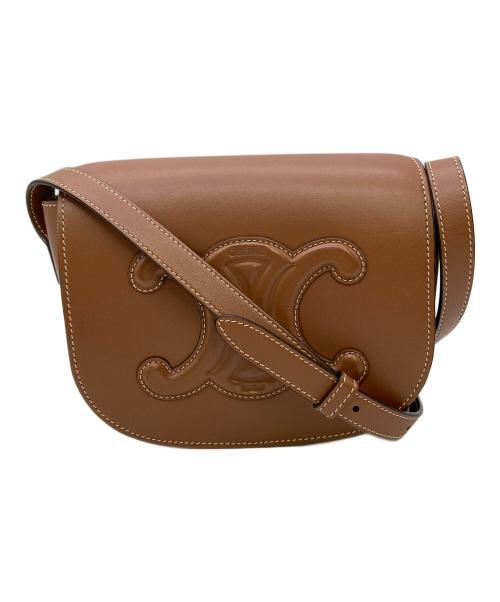 CELINE（セリーヌ）CELINE (セリーヌ) ショルダーバッグ フォルコキュイルトリオンフ ブラウンの古着・服飾アイテム