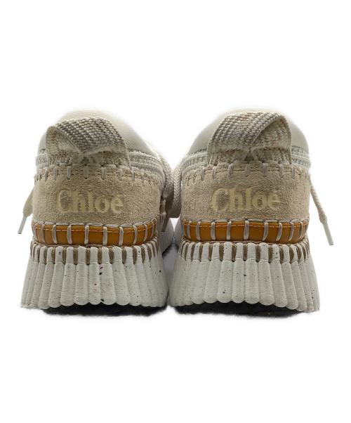 Chloe（クロエ）Chloe (クロエ) ローカットスニーカー NAMAスニーカー ホワイト×ベージュ サイズ:不明の古着・服飾アイテム