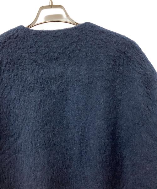 SHIPS any（シップスエニィ）SHIPS any (シップスエニィ) シャギー ノーカラー コクーン コート ネイビー サイズ:ONE SIZEの古着・服飾アイテム