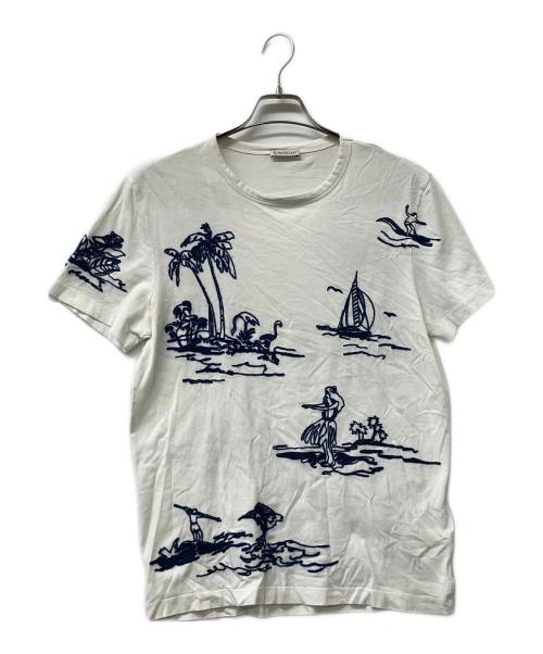 MONCLER（モンクレール）MONCLER (モンクレール) 半袖カットソー ホワイト サイズ:Ｍの古着・服飾アイテム