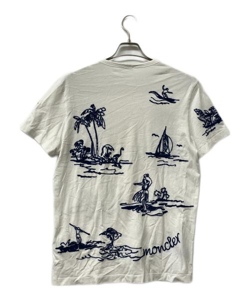 MONCLER（モンクレール）MONCLER (モンクレール) 半袖カットソー ホワイト サイズ:Ｍの古着・服飾アイテム