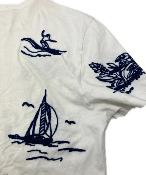 MONCLER（モンクレール）MONCLER (モンクレール) 半袖カットソー ホワイト サイズ:Ｍの古着・服飾アイテム