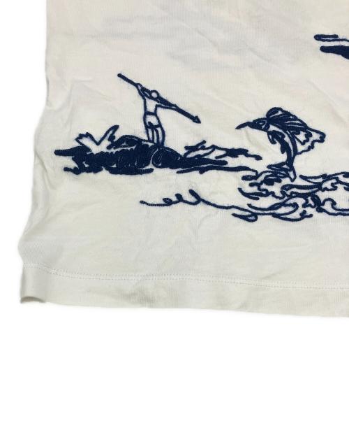 MONCLER（モンクレール）MONCLER (モンクレール) 半袖カットソー ホワイト サイズ:Ｍの古着・服飾アイテム