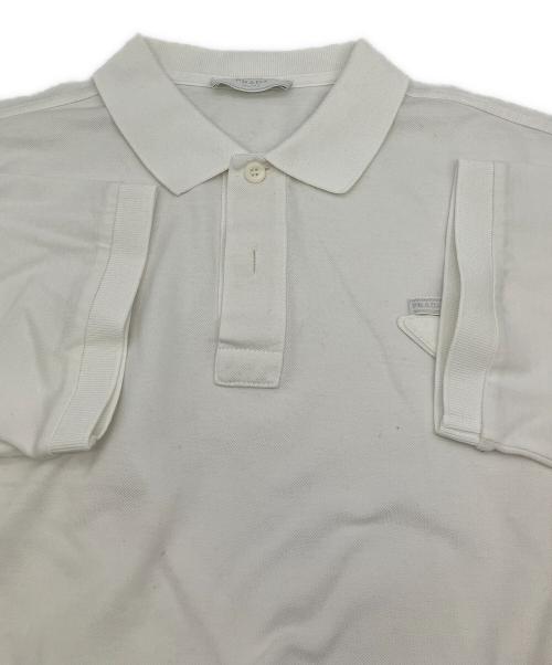 PRADA（プラダ）PRADA (プラダ) 半袖ポロシャツ ホワイト サイズ:Ｓの古着・服飾アイテム