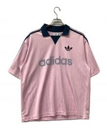 adidas（アディダス）の古着「半袖Tシャツ 襟付きゴーリートップ」｜ピンク×ブルー
