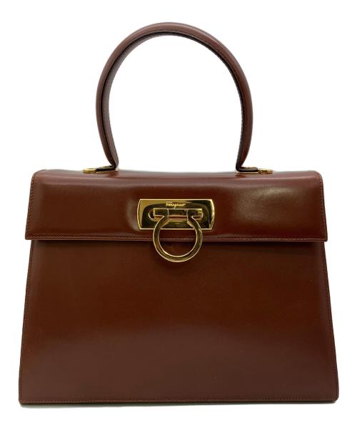 Salvatore Ferragamo（サルヴァトーレ フェラガモ）Salvatore Ferragamo (サルヴァトーレ フェラガモ) 2WAYショルダーバッグ ガンチーニ ブラウンの古着・服飾アイテム