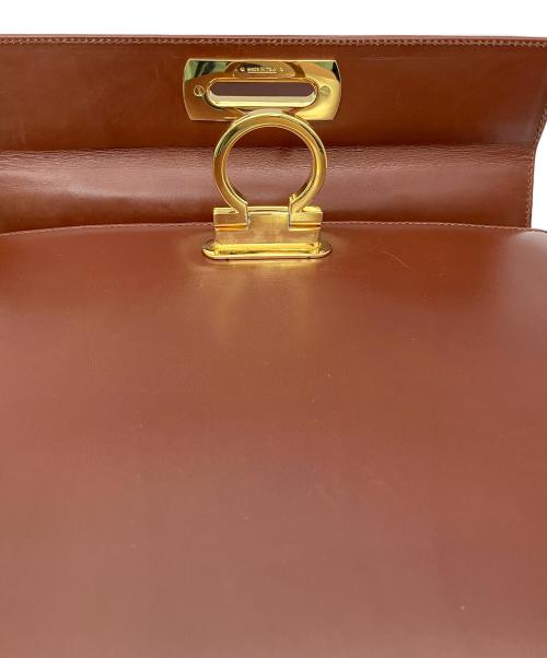 Salvatore Ferragamo（サルヴァトーレ フェラガモ）Salvatore Ferragamo (サルヴァトーレ フェラガモ) 2WAYショルダーバッグ ガンチーニ ブラウンの古着・服飾アイテム