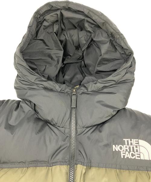 THE NORTH FACE（ザ ノース フェイス）THE NORTH FACE (ザ ノース フェイス) ヌプシフーディーダウンジャケット グリーン×ブラック サイズ:Sの古着・服飾アイテム