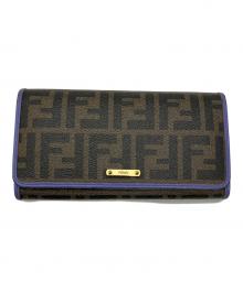 FENDI（フェンディ）の古着「長財布 ズッカ 」｜ブラウン×パープル