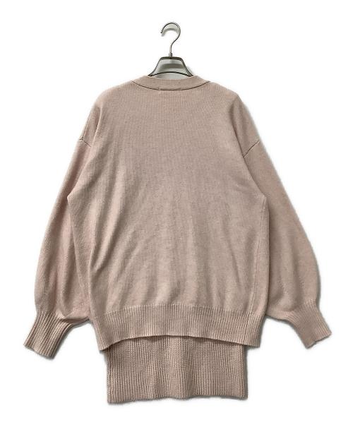 Snidel（スナイデル）Snidel (スナイデル) ワンピース ビッグカーデ&ミニニットワンピースセット ピンク サイズ:Fの古着・服飾アイテム