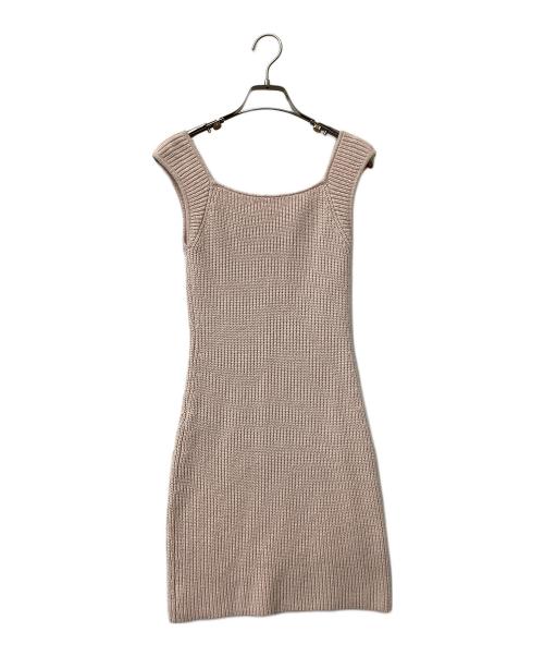 Snidel（スナイデル）Snidel (スナイデル) ワンピース ビッグカーデ&ミニニットワンピースセット ピンク サイズ:Fの古着・服飾アイテム