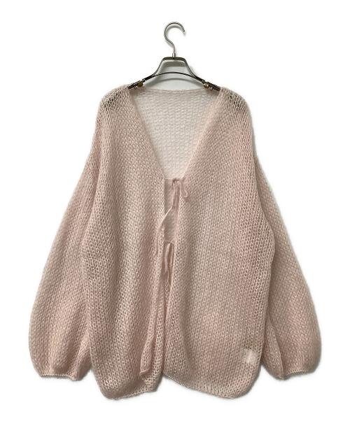 ME&ME COUTURE（ミーアンドミークチュール）ME&ME COUTURE (ミーアンドミークチュール) 厚手ニット 2wayキッドモヘヤシアーニット ピンク サイズ:Fの古着・服飾アイテム