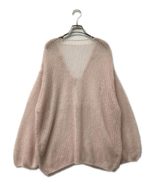 ME&ME COUTURE（ミーアンドミークチュール）ME&ME COUTURE (ミーアンドミークチュール) 厚手ニット 2wayキッドモヘヤシアーニット ピンク サイズ:Fの古着・服飾アイテム