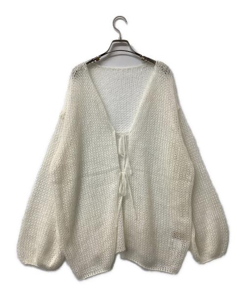 ME&ME COUTURE（ミーアンドミークチュール）ME&ME COUTURE (ミーアンドミークチュール) 厚手ニット 2wayキッドモヘヤシアーニット ホワイト サイズ:Fの古着・服飾アイテム