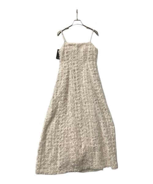 anuans（アニュアンス）anuans (アニュアンス) キャミソールワンピース エンブロイダリーフレアキャミワンピース ベージュ サイズ:Mの古着・服飾アイテム