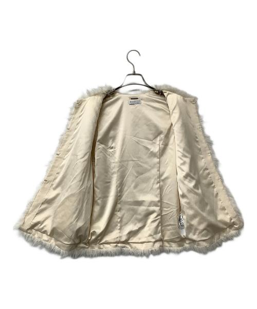 FRAY ID（フレイ アイディー）FRAY ID (フレイ アイディー) ジレ ECOPEL エコファージレ ホワイト サイズ:Fの古着・服飾アイテム