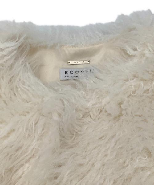 FRAY ID（フレイ アイディー）FRAY ID (フレイ アイディー) ジレ ECOPEL エコファージレ ホワイト サイズ:Fの古着・服飾アイテム