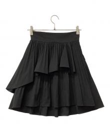 Snidel（スナイデル）の古着「ミニスカート プリーツティアードミニスカート」｜ブラック