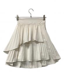 Snidel（スナイデル）の古着「スカート プリーツティアードミニスカート」｜ホワイト