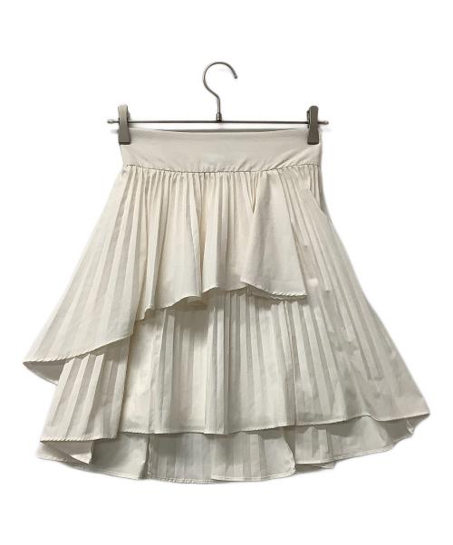 Snidel（スナイデル）Snidel (スナイデル) スカート プリーツティアードミニスカート ホワイトの古着・服飾アイテム