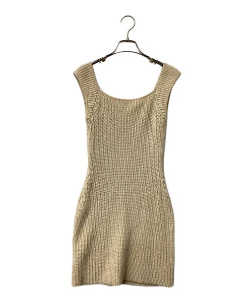 Snidel（スナイデル）Snidel (スナイデル) 厚手カーディガン ミニニットセットワンピース ブラウン サイズ:Fの古着・服飾アイテム